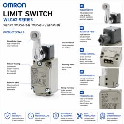 Omron Limit Switch WLCA2 WLCA2-2-N WLCA2-N WLCA2-2N