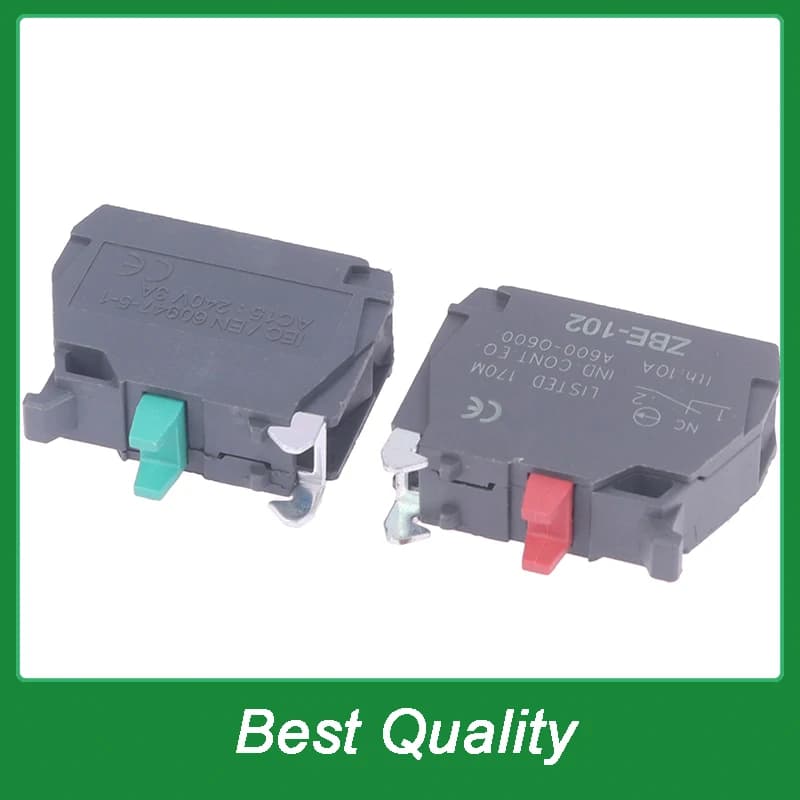 1Pcs XB4-XB5 High-strength Flame-retardant Contact Base 101- one Normally Open ZBE-102- one Normally Closed