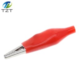 10pcs/lot 28MM Metal Alligator Clip G98 Crocodile Electrical Clamp for Testing Probe Meter Black and Red with Plastic Boot Rated