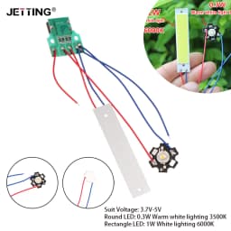 DC 3.7-5V Double LED Light Board With Control Switch Used For Flashlight Night Lighting Desk Lamp DIY Accessory