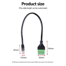 RJ12 6P Male to 6 Pin Screw Terminal Adapter Cable RJ12 to Terminal Block Breakout Cable 0.2M 0.3M 0.5M 1M 2M 4M 5M