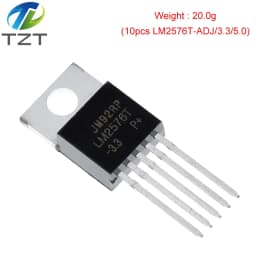 10PCS LM2576 LM2576T LM2576T-ADJ LM2576T-3.3 LM2576T-5.0 REG BUCK ADJ 3A