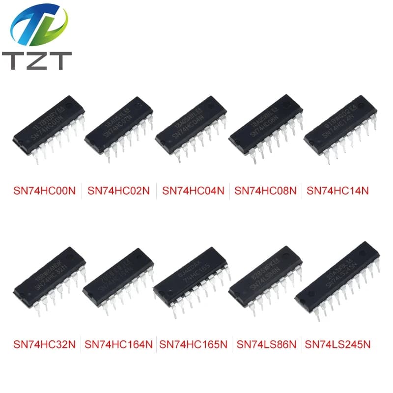 10PCS SN74HC02N SN74HC04N SN74HC08N SN74HC14N SN74HC32N SN74HC164N SN74HC165N SN74LS86N SN74LS245N SN74HC00N