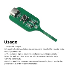 Portable Inductance Detector Tester with Type-C Quick Fault Detection for Motherboard Coils & Electronic Components Repair