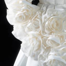 Sharon Said Satin Long Sleeve Wedding Dress with 3D Flowers Cape O-Neck Bridal Gowns with Train SS661Customized