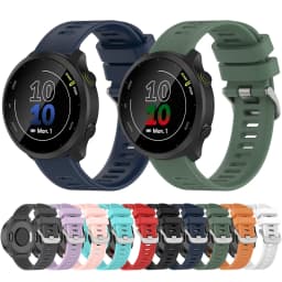 Silicone Watch Band for Garmin Forerunner 55 158 245 645 165 Music Strap 20MM Bracelet for Venu 2 Plus/SQ/Vivoactive 3 Wristband