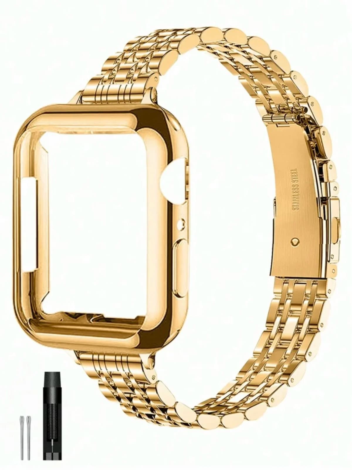 New 2 In1 Band Protective Shell Case for Apple Watch Cover Strap Series 11/10/9/8/7/6/5/4 38mm 40mm 41mm 42mm 44mm 45mm 46mm