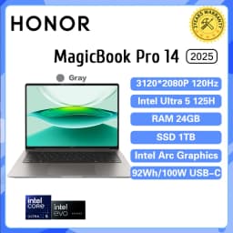 NEW Honor MagicBook Pro 14 Laptop 14.6-inch U5-125H 16G/24G 1T 3.1K Screen 92Wh Computer PC Notebook Ultrabook