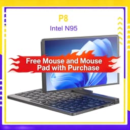 P8 Touch Screen Laptop 8 Inch Mini Notebook Intel N95 Quad 12GB LPDDR5 1TB 4800MHz Windows 11 Pro AX WiFi 6 BT5.2 RJ45 LAN