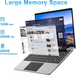 14 Inch Laptop PC 6GB LPDDR4 RAM 128GB SSD ROM 1080p FHD IPS Screen Windows 10 Computer with Celeron 4-Core Processor WIFI