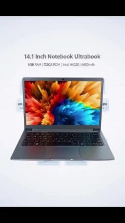 14 Inch Laptop PC 6GB LPDDR4 RAM 128GB SSD ROM 1080p FHD IPS Screen Windows 10 Computer with Celeron 4-Core Processor WIFI