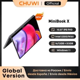 CHUWI MiniBook X Laptop Tablet 2 In 1 Intel U300/N150 10.51" FHD IPS Screen 16GB / 12GB RAM 512G SSD Windows 11 Notebook PC