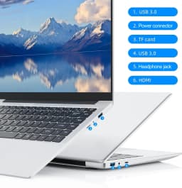 2026 Office Laptop Windows 11 Pro intel i7 8650U Intel Atom A3950 14.1 inch Notebook Computer 12GB RAM 1TB 2TB SSD PC Gaming
