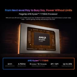Blackview GamiBook 8 Laptop 16 Inch AMD R7 7735HS DDR5 16GB/32GB RAM 512GB/1TB ROM Windows 11 Pro BT5.2 Wifi6