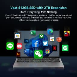 Blackview Laptop Acebook 12, Laptop 16 Inch, 16GB DDR4, 512GB SSD, Windows 11 Pro, Intel Core I5-1030NG7, 57Wh Battery, Notebook