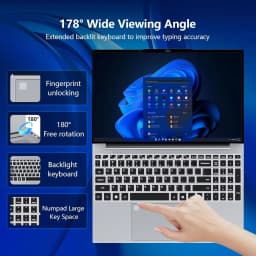 2026 Brand New Intel I9-10980HK 15.6 Inch Backlit Fingerprint Unlock Laptop Windows 11 Office Study NoteBook Gaming Computer PC