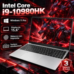 2026 Brand New Intel I9-10980HK 15.6 Inch Backlit Fingerprint Unlock Laptop Windows 11 Office Study NoteBook Gaming Computer PC