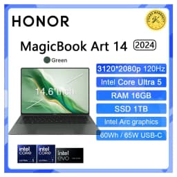 New HONOR 1kg Laptop MagicBook Art 14 2024 14.6"Inch 3.1K 120Hz OLED Touchscreen Intel Ultra 5 7 Computer PC Notebook Ultrabook