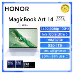 New HONOR 1kg Laptop MagicBook Art 14 2024 14.6"Inch 3.1K 120Hz OLED Touchscreen Intel Ultra 5 7 Computer PC Notebook Ultrabook