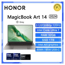 New HONOR 1kg Laptop MagicBook Art 14 2024 14.6"Inch 3.1K 120Hz OLED Touchscreen Intel Ultra 5 7 Computer PC Notebook Ultrabook