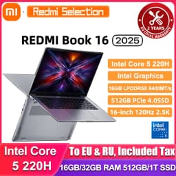 Xiaomi REDMI Book 16 Laptop Intel Core 5 220H/125H Intel Graphics 16G/32G RAM 1TB SSD 16-inch 2.5K Screen Notebook PC