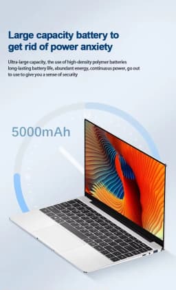 FUCHU New Office Laptop Intel Atom A3950 12GB RAM 2TB SSD Gaming PC 1920*1080 HD Display Study Computer 14.1" PC Windows 11 Pro Ultra Slim