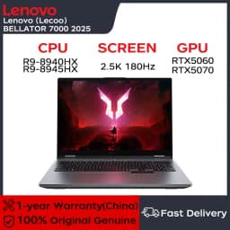 Lenovo Lecoo BELLATOR 7000 2025 Gaming Laptop 16-Inch 2.5K 180Hz Screen R9-8940HX/R9-8945HX 16G/32GB RTX5060/RTX5070 Notebook PC