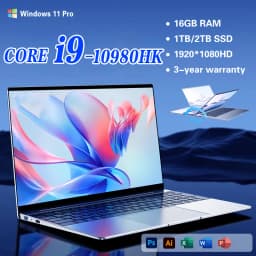 2026 New 14.1' Ultra Slim Laptop 16GB RAM 1/2TB SSD Windows 11 Pro Core I9-10980HK Notebook HD Games Office Study Computer