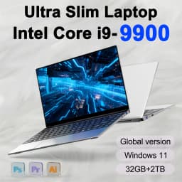 New 14.1' Ultra Slim Laptop Intel Core I9-9900 32GB RAM 2TB SSD Gaming Office Study Notebook Windows 11 Pro FHD 1920*1080