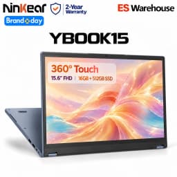Ninkear YBook 15 Laptop 2 in 1, 15.6 Inch Full HD Display AMD Ryzen 3 3250U 16GB RAM 512GB SSD Windows 11 360° Touchscreen 2 in 1 Convertible Notebook Backlit Keyboard for Business Home Office Study and Everyday Multitasking