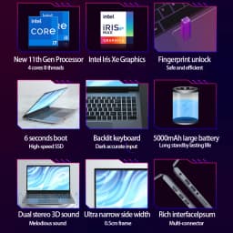 2025 New Ultraslim Dedicated Gaming Laptop 15.6 Inch Intel Core i7-1260+MX550 4Gvideo  NVIDIA   RAM Fingerprint office Notebook