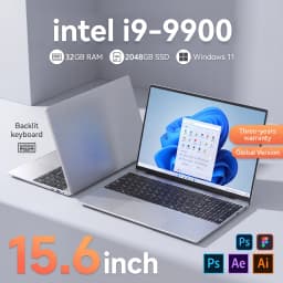 NAIWO 15.6' Intel Core I9 9900HK Laptop Computer Windows 11 Pro Notebook PC 32GB RAM 512GB 2TB SSD New Gaming Laptop Computer 1920*1080P