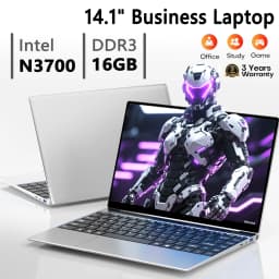 LENO Intel Pentium N3700 Laptop Windows 11 14.1" Computer 16GB RAM 512GB SSD Notebook PC Portable Laptops Office Study