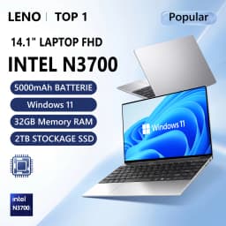 2026 Portable 14.1 Inch Laptop Computers 16GB RAM 512GB 1TB 2TB SSD Intel N3700 Notebook Windows 11 Office Study Game PC Laptop