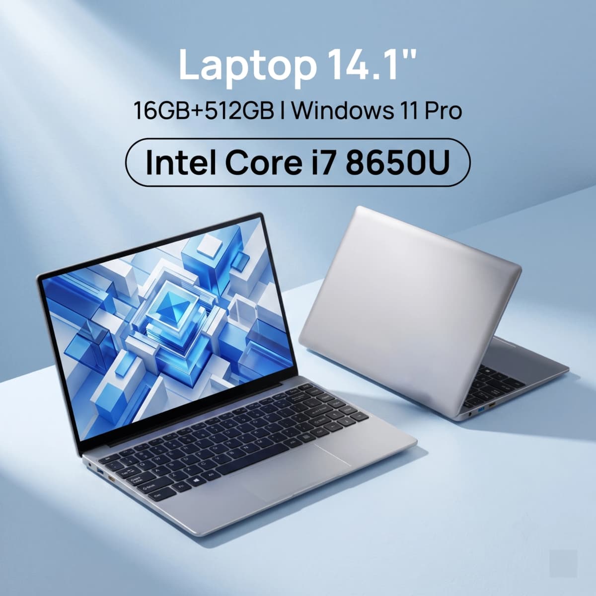 2026 New Ultra Slim 14.1 Inch Core I7-8650U Laptop 16GB RAM 512GB M.2 SSD Windows 11 Pro Business Office Student Computer