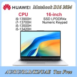 2024 HUAWEI MateBook D16/D16 SE Laptop Windows/Linux I9-13900H/I7-13700H/I5-13500H/I5-13420H 16GB 512GB/1TB 16-inch