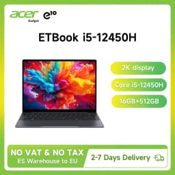 Acer Gadget E10 Intel Core I5-12450H Etbook Laptop 16GB RAM 512Gb SSD 14' 2160X1440 Resolution Computer Wifi6 Office Study Laptops Windows 11