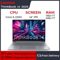 Lenovo Laptop ThinkBook 14 2025 Intel Core 5-220H 16G/24GB DDR5 1TB SSD 14 inch IPS 120Hz Screen Notebook PC