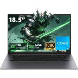 18.5' FHD Laptop Computer, 16GB RAM 1TB SSD, Dual-Core M3-8100Y up to 3.4GHz, HDMI, RJ45, Large Screen Notebook for Student, Home Business, Multitasking & Entertainment