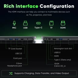 18.5' FHD Laptop Computer, 16GB RAM 1TB SSD, Dual-Core M3-8100Y up to 3.4GHz, HDMI, RJ45, Large Screen Notebook for Student, Home Business, Multitasking & Entertainment