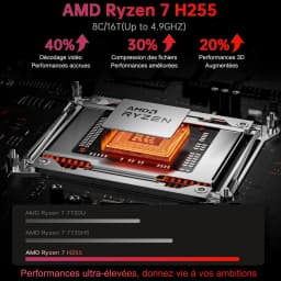 ACEMAGIC S16 Laptop 16Inch Gaming Laptop - Ryzen 7 H255 - 24GB LPDDR5 512B NVMe SSD - AMD Radeon 780M - WiFi6 - BT5.2 - Windows 11 Pro