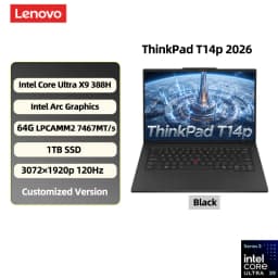 Lenovo ThinkPad T14p laptop 2026 Intel Ultra 5 338H 32G LPCAMM2/1TB SSD 14.5-inch 3K 120Hz High-performance Engineer's Notebook