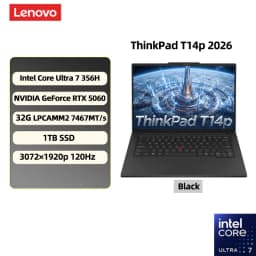 Lenovo ThinkPad T14p laptop 2026 Intel Ultra 5 338H 32G LPCAMM2/1TB SSD 14.5-inch 3K 120Hz High-performance Engineer's Notebook