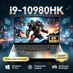 Intel laptops Intel Core i9 10980HK Windows 11 16GB RAM 1/2TB SSD laptop Computer Backlit Keyboard Fingerprint Unlock Gaming PC
