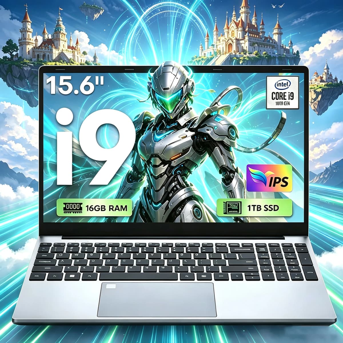 New Intel 15.6" Laptop Computer Intel Core I9 10980HK Intel Core I9 9900U 16GB RAM 1TB SSD Ultra Slim Gaming1920*1080P Windows 11 Office Computer Backlit Keyboard Fingerprint UnIock Laptops