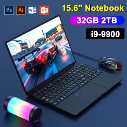 LENO 15.6" Laptop 32GB 2TB Windows 11 Intel Core i9-9900 Gaming Computer PC Gamer office Ultra Slim Fingerprint UnIock Notebook