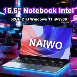 NAIWO HOT 15.6" Laptop 32GB 2TB Windows 11 Intel Core i9 9900 Gaming Computer PC 1920*1080 HD Gamer office Ultra Slim Notebook