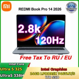 Xiaomi Laptop REDMI Book Pro 14 Laptop Ultra5-338H Ultra7-358H 32GB RAM 1TB 14-inch 2.8K 120Hz Ultra Thin Laptop Windows 11 Pro