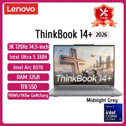 Lenovo ThinkBook 14+ Laptop Ultra 5 225H/Ultra 7 255/Ultra 9 285H/Intel Arc 130T/140T 32GB DDR5 1T SSD 14.5 inches 120Hz Screen