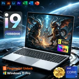 Laptop 15.6' Windows 11 Laptops Intel Core I9-10980HK 16GB RAM 1TB SSD Gaming Laptop Fingerprint Unlock Game Backlight Computer